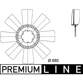 Roue du souffleur, refroidissementdu moteur MAHLE CFW 10 000P