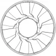 Roue du souffleur, refroidissementdu moteur MAHLE CFW 81 000P - Visuel 1