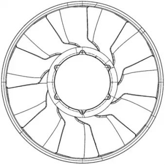 Roue du souffleur, refroidissementdu moteur MAHLE CFW 81 000P