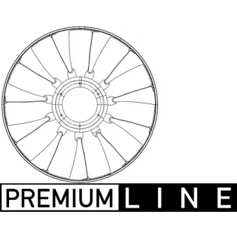 Roue du souffleur, refroidissementdu moteur MAHLE CFW 80 000P