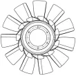 Roue du souffleur, refroidissementdu moteur MAHLE CFW 82 000P - Visuel 2