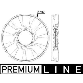 Roue du souffleur, refroidissementdu moteur MAHLE CFW 88 000P