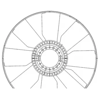 Roue du souffleur, refroidissementdu moteur MAHLE CFW 76 000P