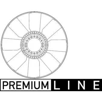 Roue du souffleur, refroidissementdu moteur MAHLE CFW 79 000P