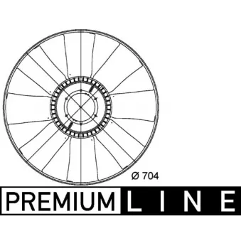 Roue du souffleur, refroidissementdu moteur MAHLE CFW 9 000P