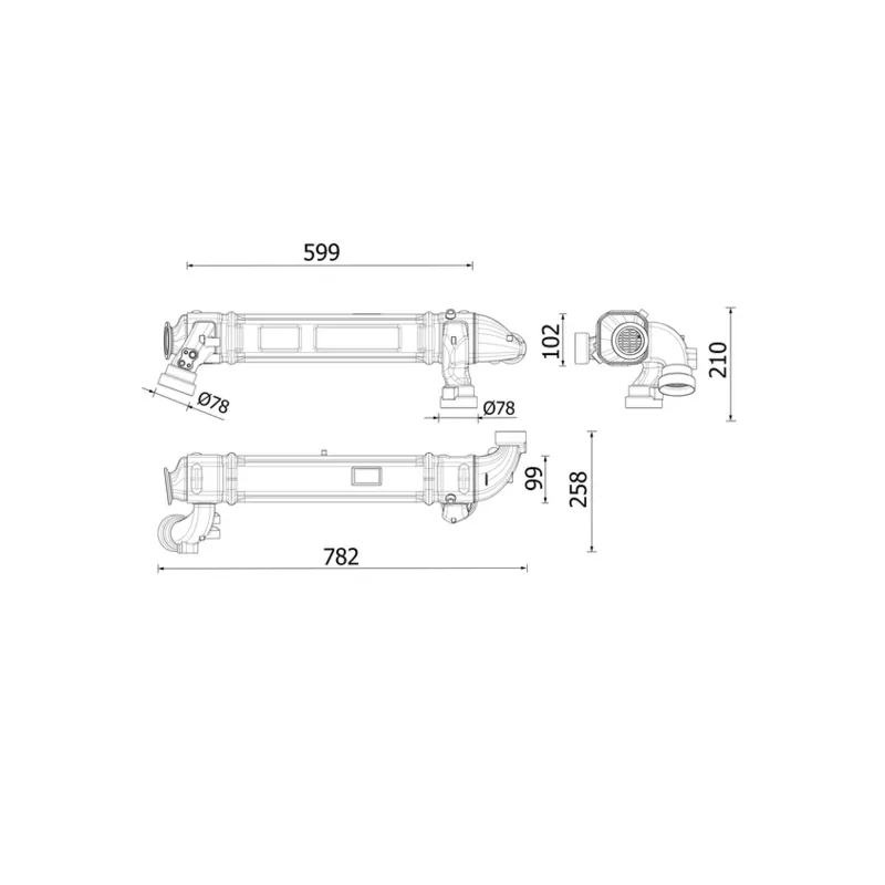 Radiateur, réaspiration des gaz d'échappement MAHLE CE 53 000P