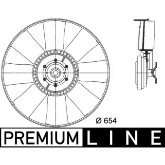 Ventilateur, refroidissement du moteur MAHLE CFF 436 000P