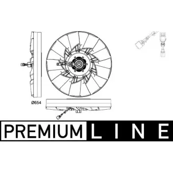 Ventilateur, refroidissement du moteur MAHLE CFF 478 000P
