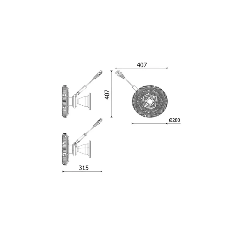 Embrayage, ventilateur de radiateur MAHLE CFC 277 000P