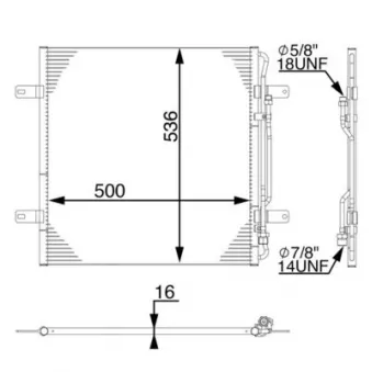 Condenseur, climatisation MAHLE AC 284 000S