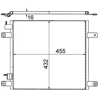 Condenseur, climatisation MAHLE AC 705 000S
