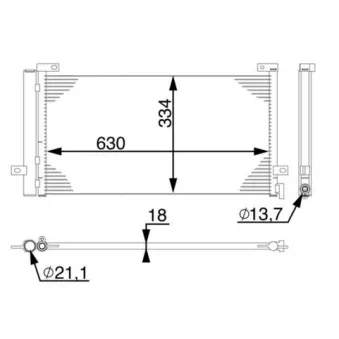 Condenseur, climatisation MAHLE AC 74 000S