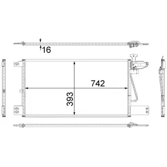 Condenseur, climatisation MAHLE AC 555 000S