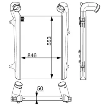 Intercooler, échangeur MAHLE CI 93 001P