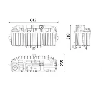 Vase d'expansion, liquide de refroidissement MAHLE