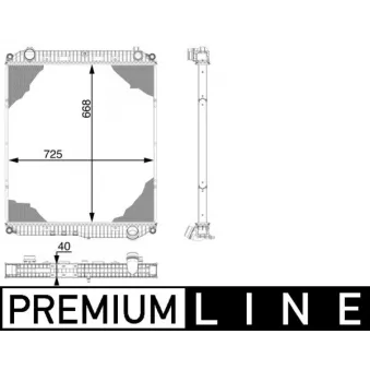 Radiateur, refroidissement du moteur MAHLE CR 100 000P