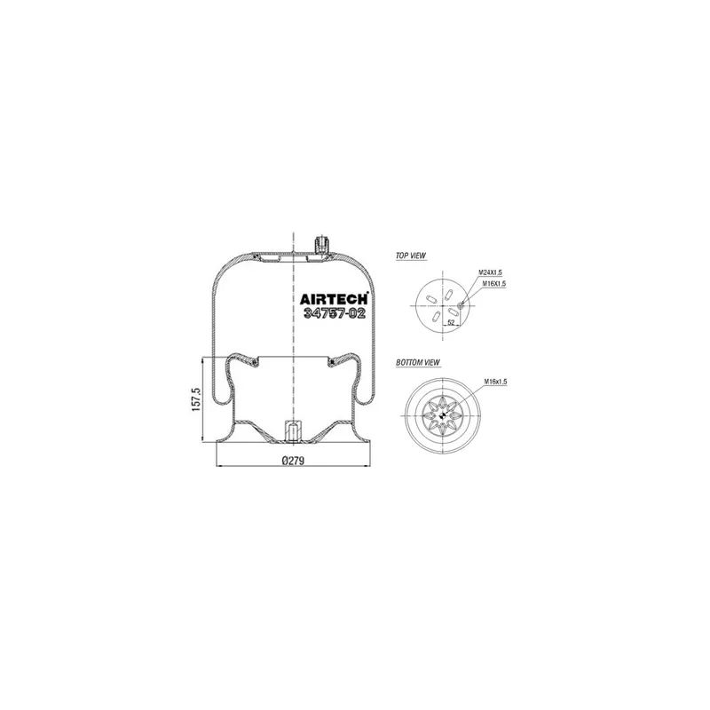 Ressort pneumatique, suspension pneumatique C.E.I. 262.561