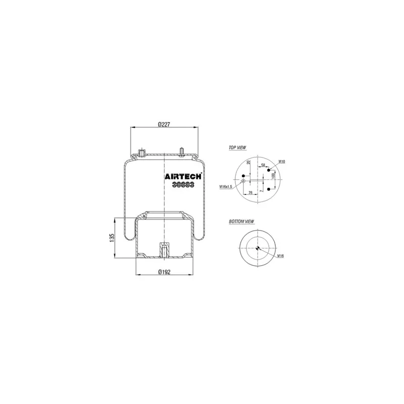 Ressort pneumatique, suspension pneumatique C.E.I. 262.567