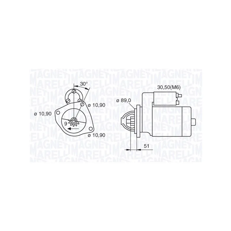 Démarreur MAGNETI MARELLI 063522310030