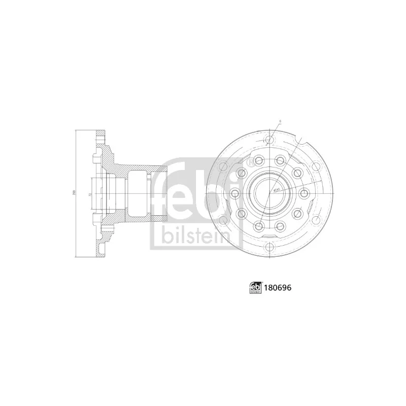 Moyeu de roue avant FEBI BILSTEIN 180696