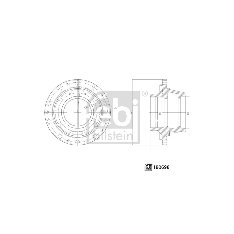 Moyeu de roue arrière FEBI BILSTEIN 180698