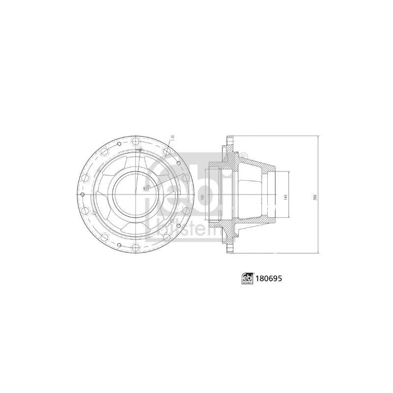 Moyeu de roue arrière FEBI BILSTEIN 180695