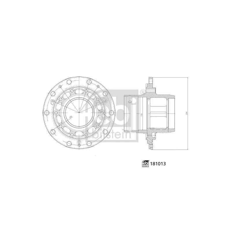 Moyeu de roue arrière FEBI BILSTEIN 181013