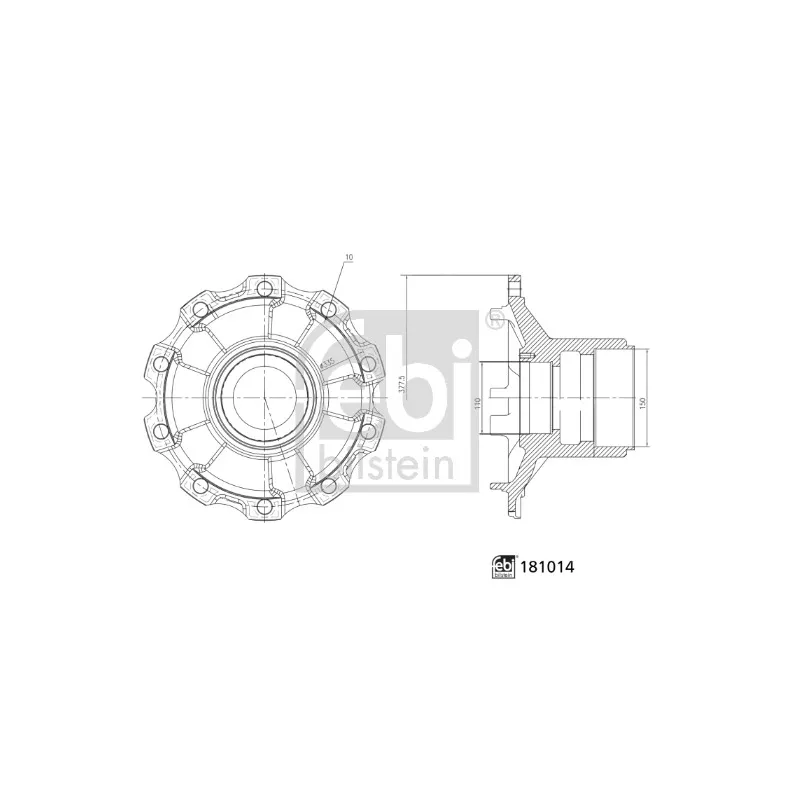 Moyeu de roue arrière FEBI BILSTEIN 181014