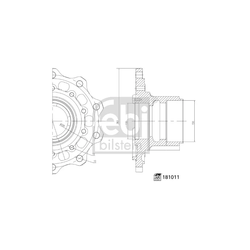 Moyeu de roue avant FEBI BILSTEIN 181011