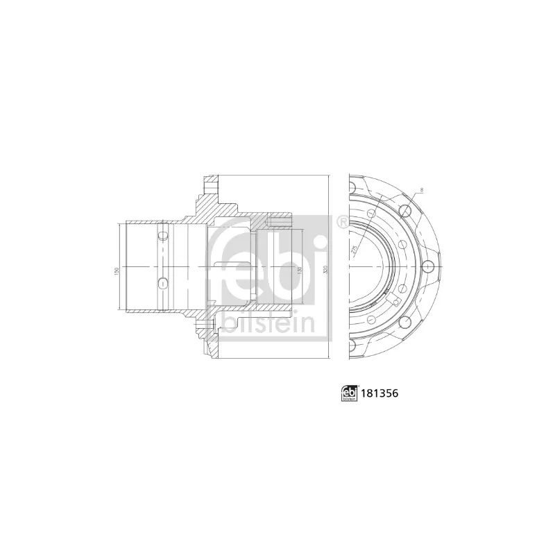 Moyeu de roue arrière FEBI BILSTEIN 181356