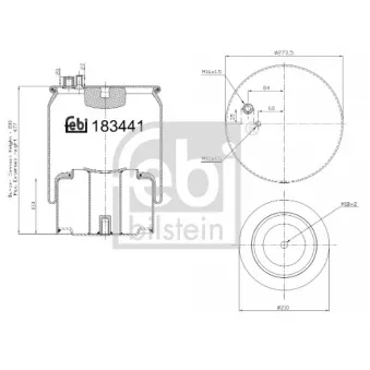 Ressort pneumatique, suspension pneumatique FEBI BILSTEIN