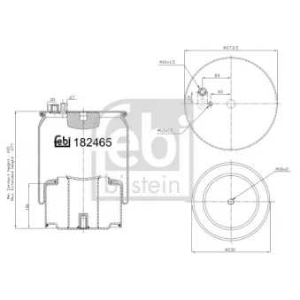 Ressort pneumatique, suspension pneumatique FEBI BILSTEIN