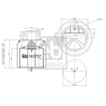 Ressort pneumatique, suspension pneumatique FEBI BILSTEIN