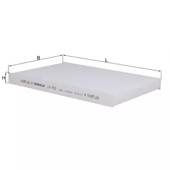 Filtre, air de l'habitacle MAHLE LA 910