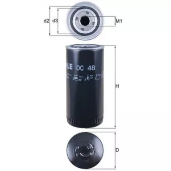 Filtre à huile MAHLE OC 48