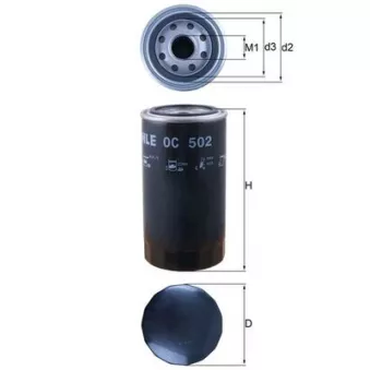 Filtre à huile MAHLE OC 502