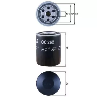 Filtre à huile MAHLE OC 262