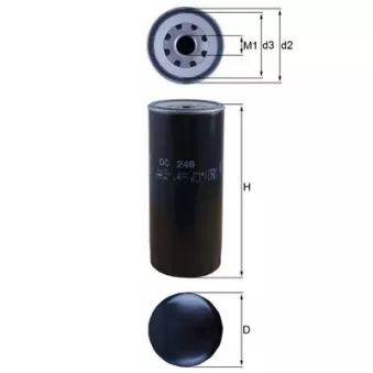 Filtre à huile MAHLE OC 246