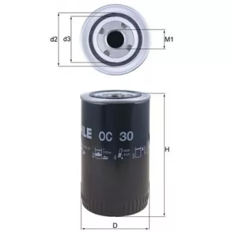 Filtre à huile MAHLE OC 30