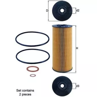 Filtre à huile MAHLE OX 137D1/S