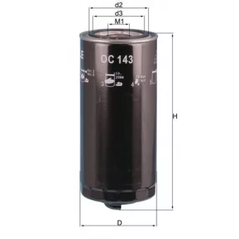 Filtre à huile MAHLE OC 143