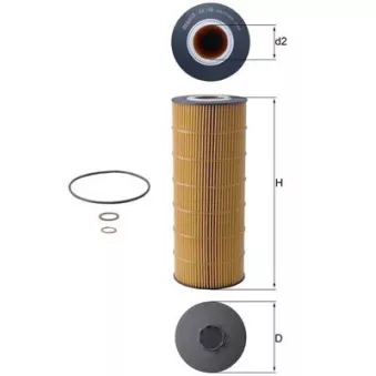 Filtre à huile MAHLE OX 168D