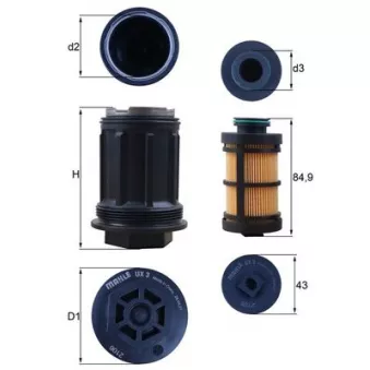 Filtre d'urée MAHLE UX 3KIT