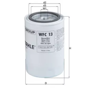 Filtre de liquide de refroidissement MAHLE WFC 13