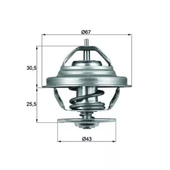 Thermostat d'eau MAHLE TX 58 83