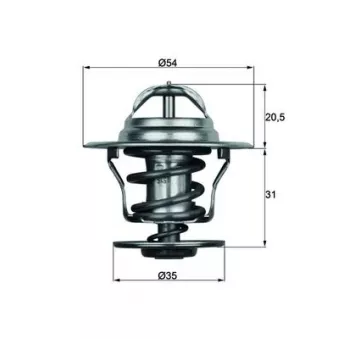 Thermostat d'eau MAHLE TX 15 87D