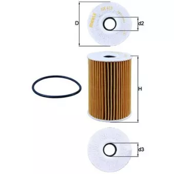 Filtre à huile MAHLE OX 415D