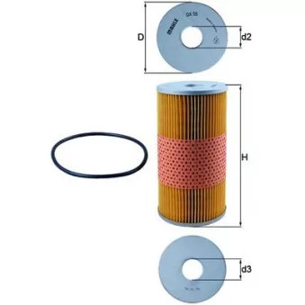 Filtre à huile MAHLE OX 55D