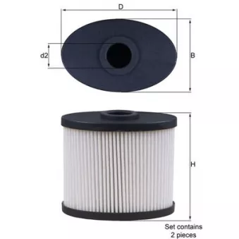 Filtre, ventilation du carter-moteur MAHLE SOX 6D/S