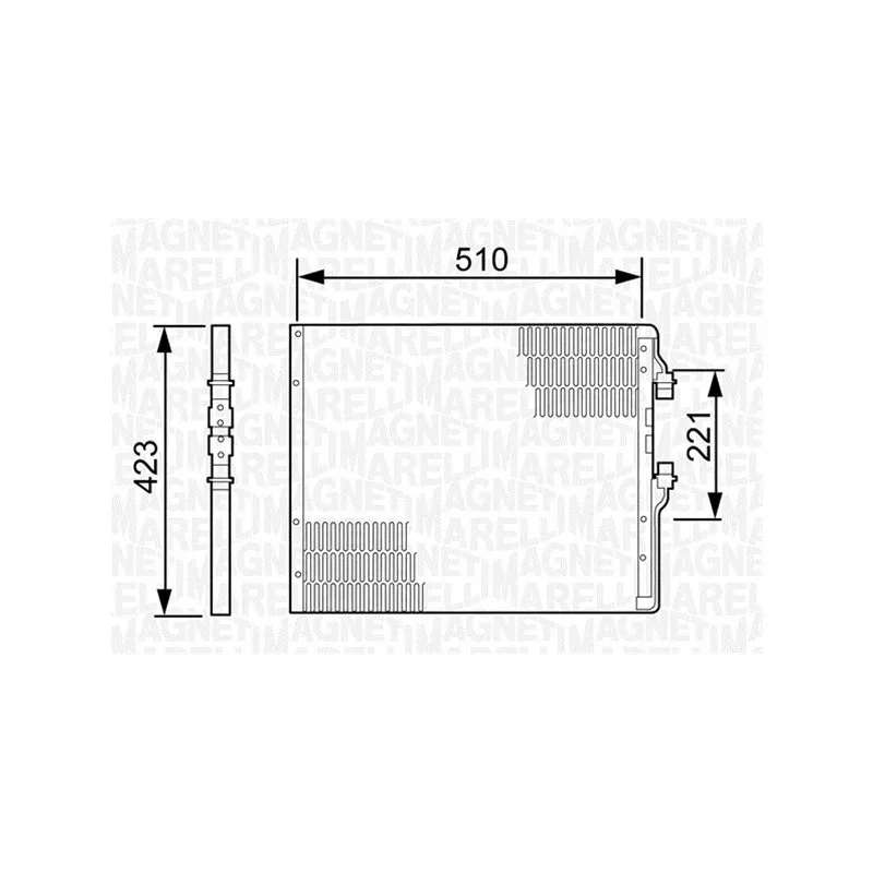 Condenseur, climatisation MAGNETI MARELLI 350203499000